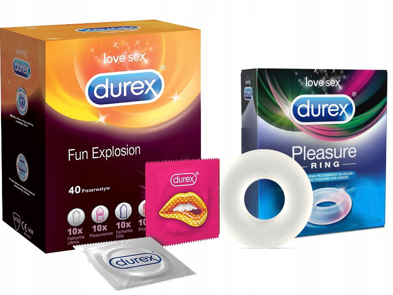 

Durex Fun Explosion 40 Prezerwatywy +Pleasure Ring