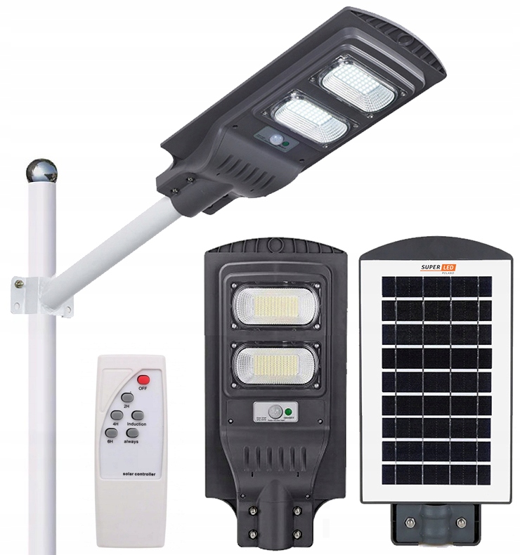 

Lampa solarna Led latarnia uliczna uchwyt pilot