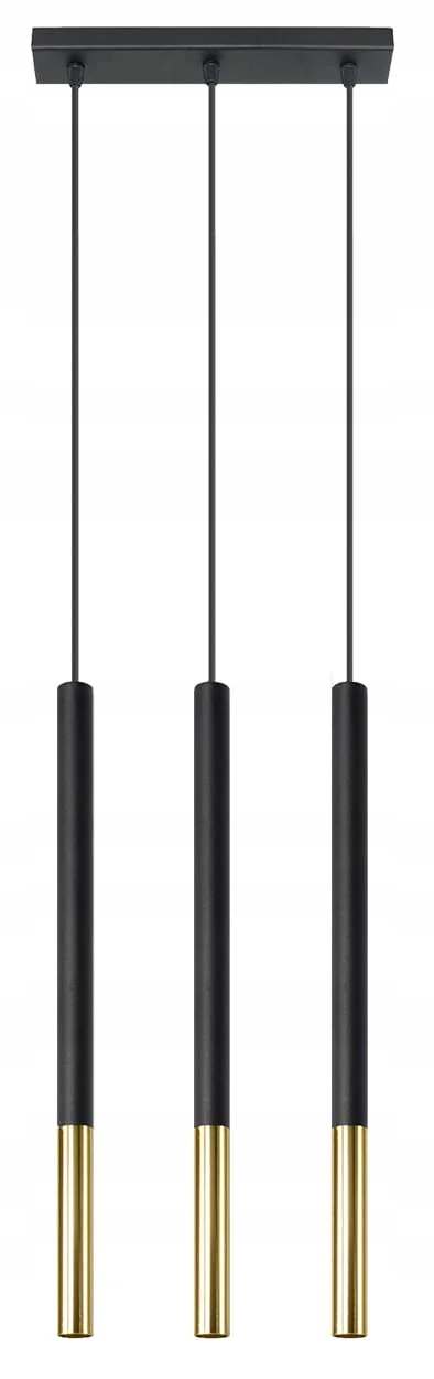 Sollux Lighting Závesná lampa Mozaica 3L Čierna/Zlatá Kov G9 12W