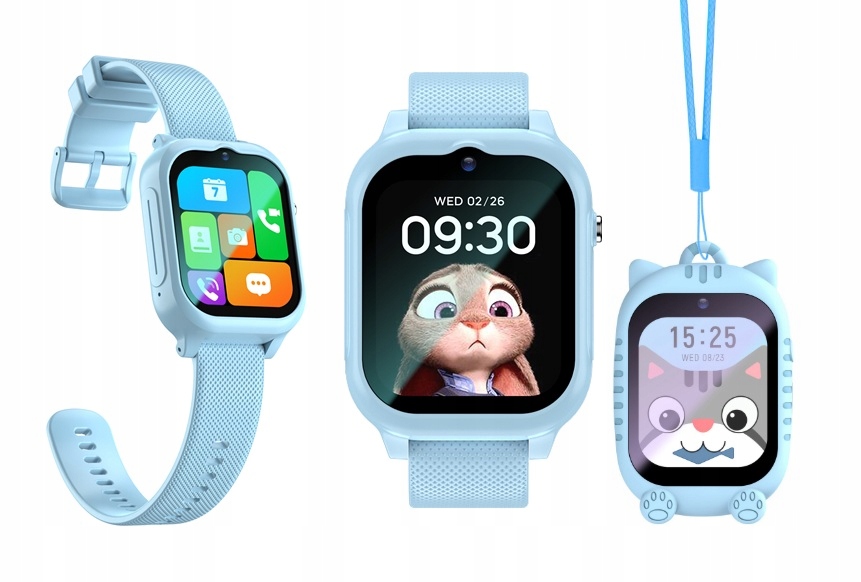 Smartwatch Dla Dzieci -gps, Sos, Sim, Wideo Zawieszka 2 Pasek-niebieski