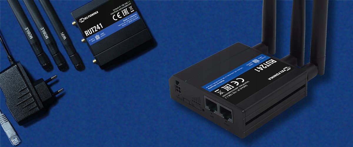 Teltonika Lte Wi-Fi Router RUT241, 2,4 GHz, 802.11b/g/n, 2/3/4G, Lte, 1x DI