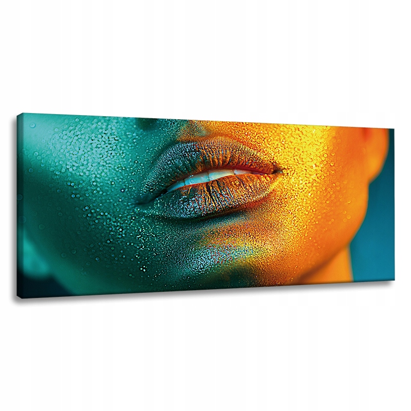 Obraz na plátně Zlatá tvář Kapky vody na těle 120x60 cm