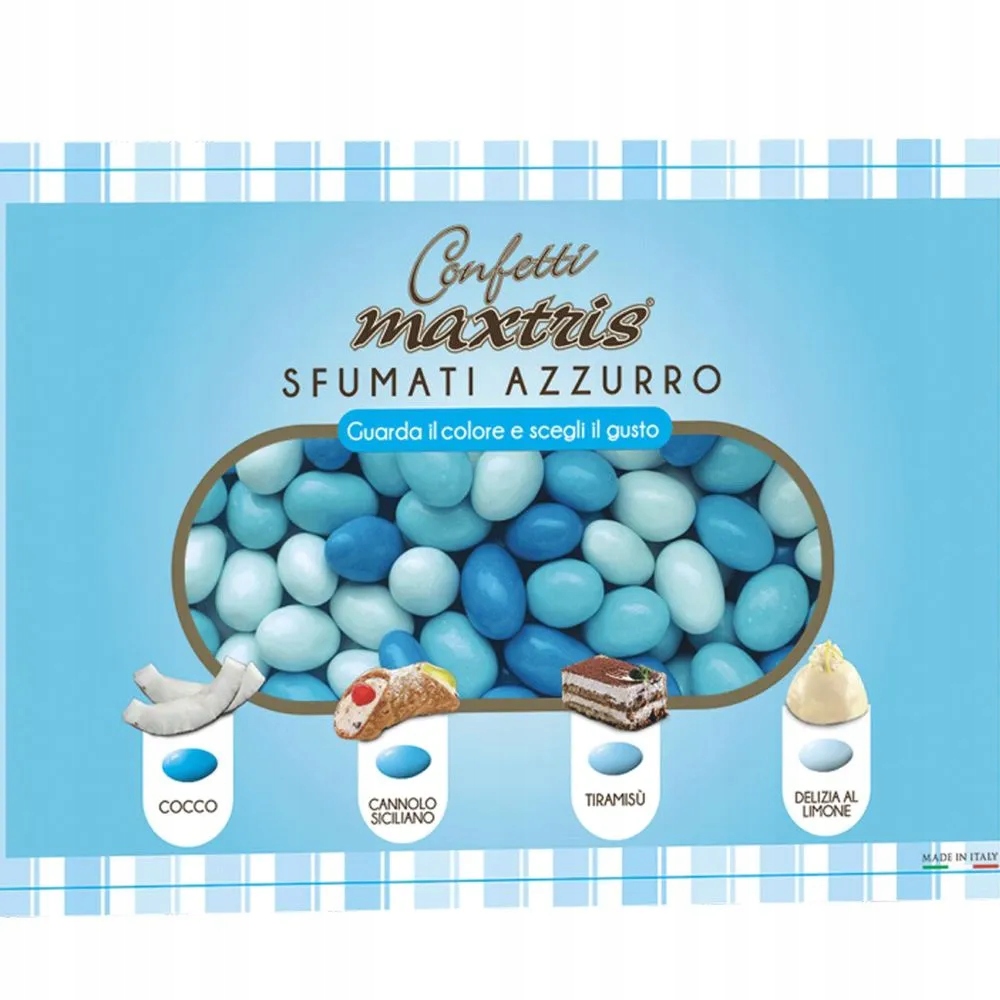 Dragées Maxtris Ciocomandorla Sfumati Azzurro czekolada migdały 1kg