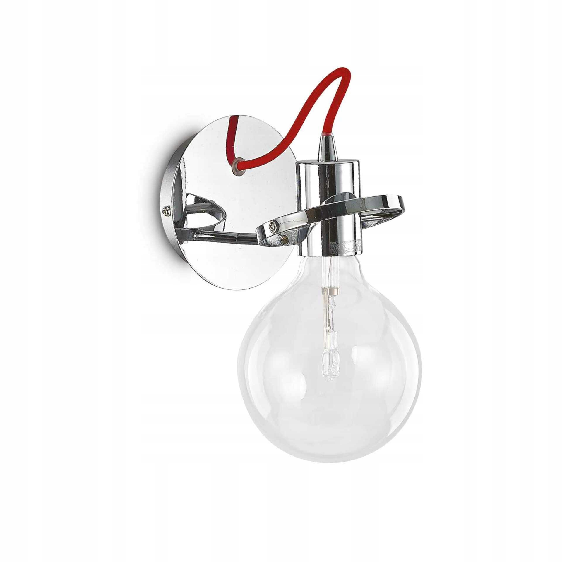 Nástenné svietidlo Ideal Lux Radio AP1 chróm E27 1x60W kov/sklo