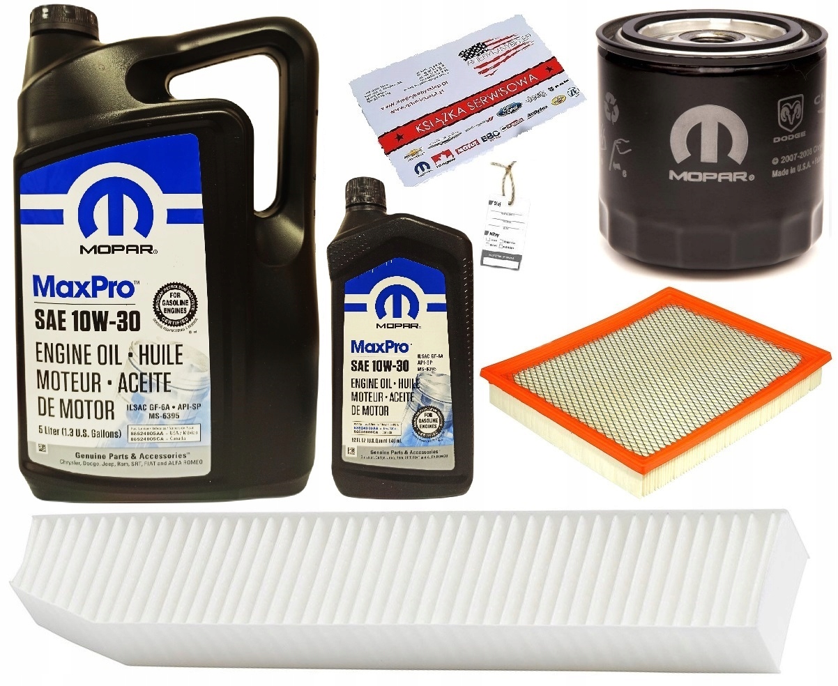 MOPAR 10W30 +FILTRY JEEP GRAND CHEROKEE 4,0 99-04