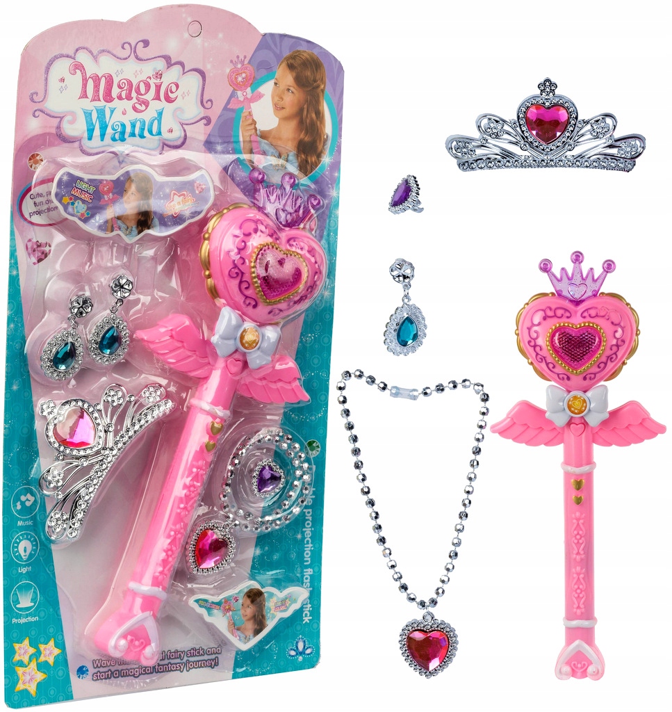 

Zestaw Lodowej Księżniczki Korona Różdżka Świecąca