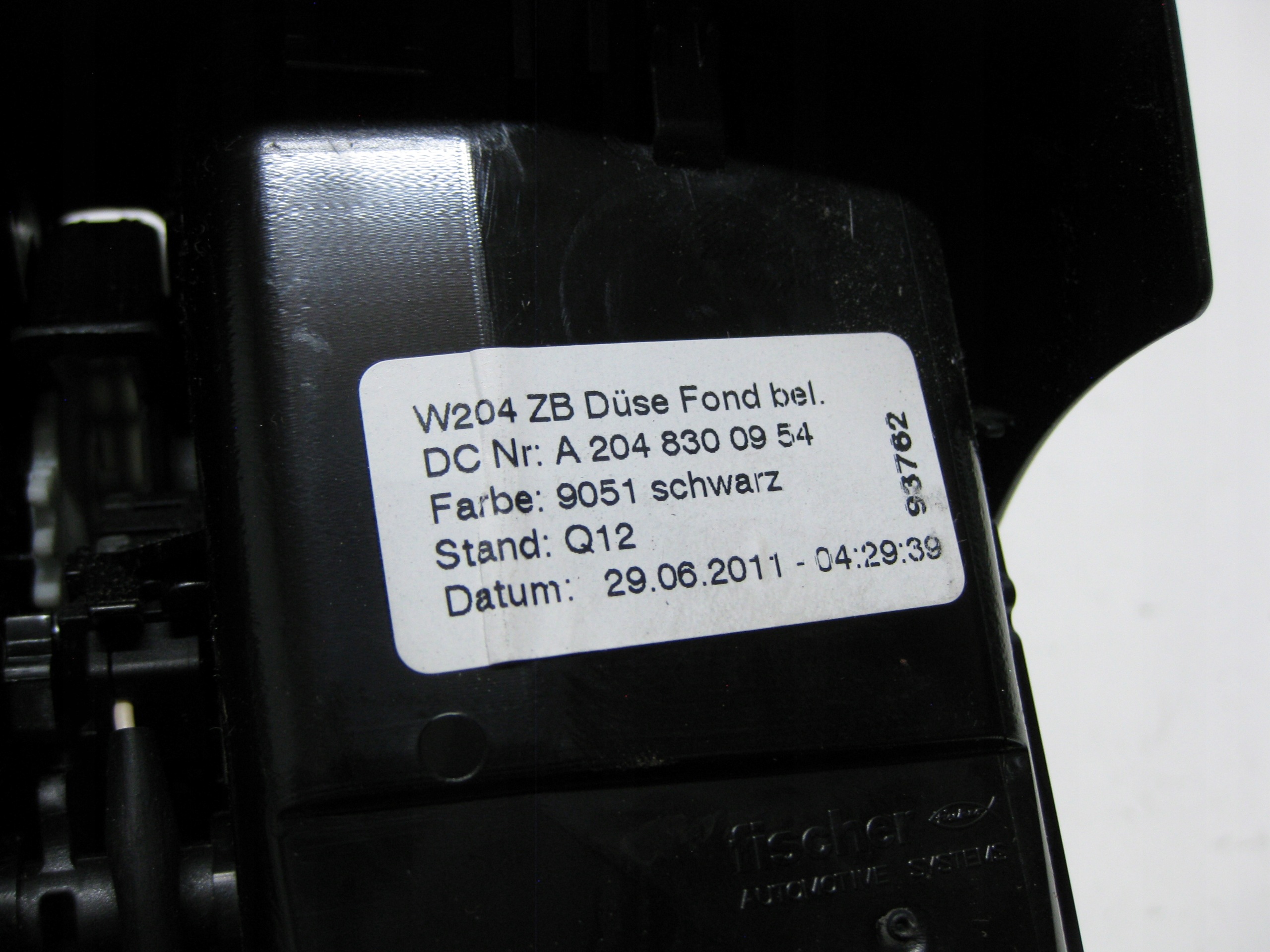 MERCEDES W207 grid air conditioning devices rear part A2048300954