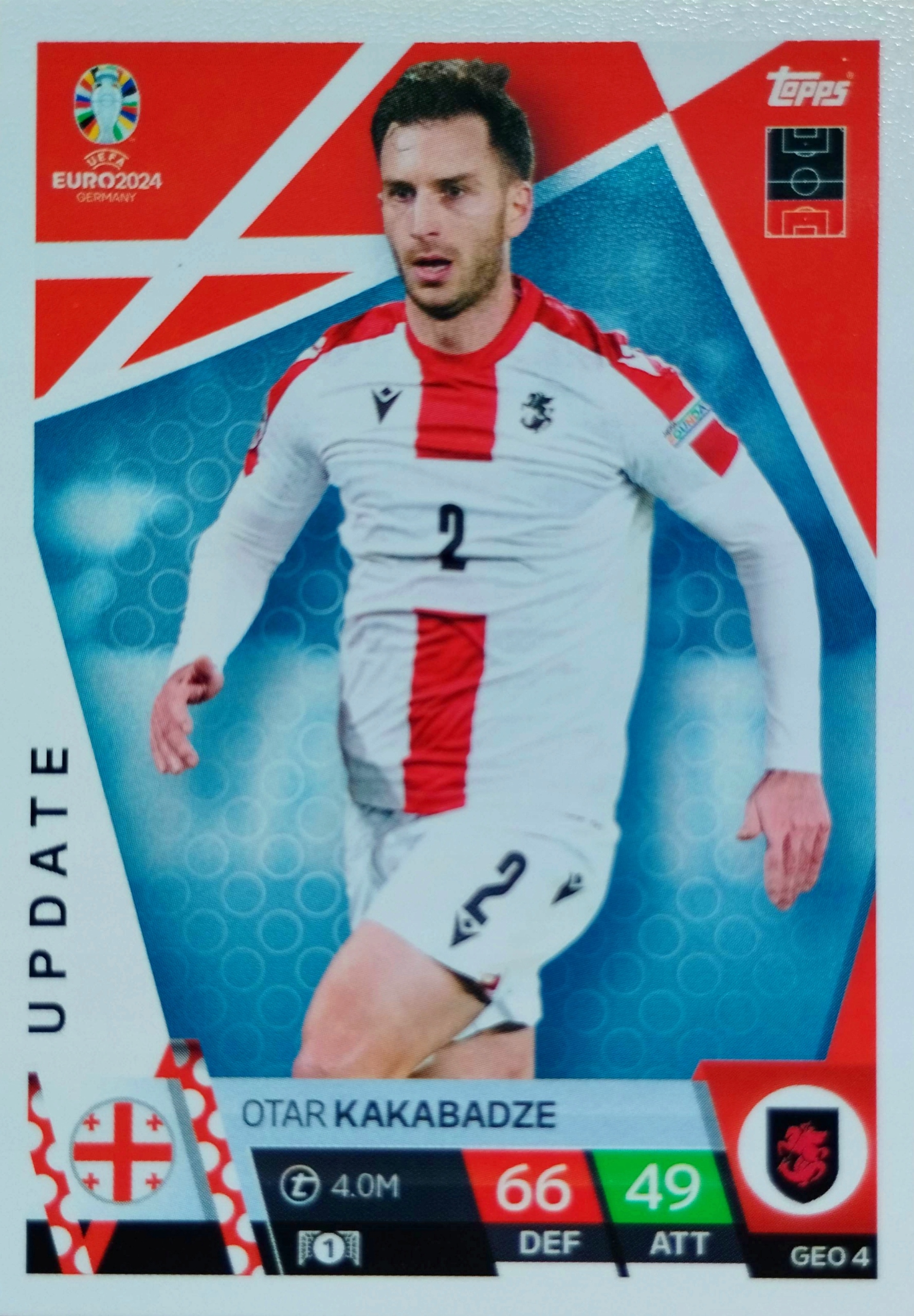 Euro 2024 Topps Match Attax Update Geo 4 Kakabadze Gruzja