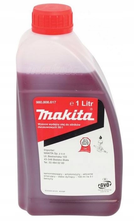 

Makita Olej 2T Czerwony Do Mieszanki Paliwa 1 L