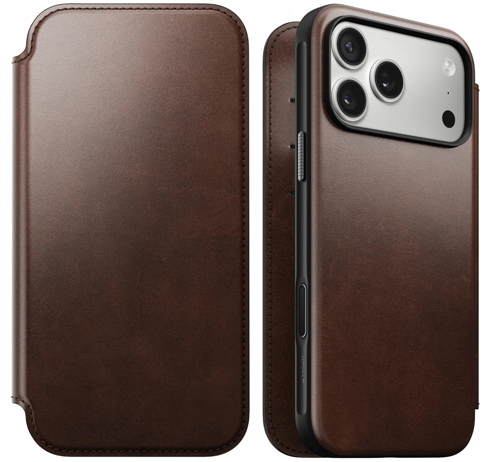 Nomad Modern Leather Folio MagSafe pouzdro Knížkové pouzdro pro iPhone 17 Pro Max