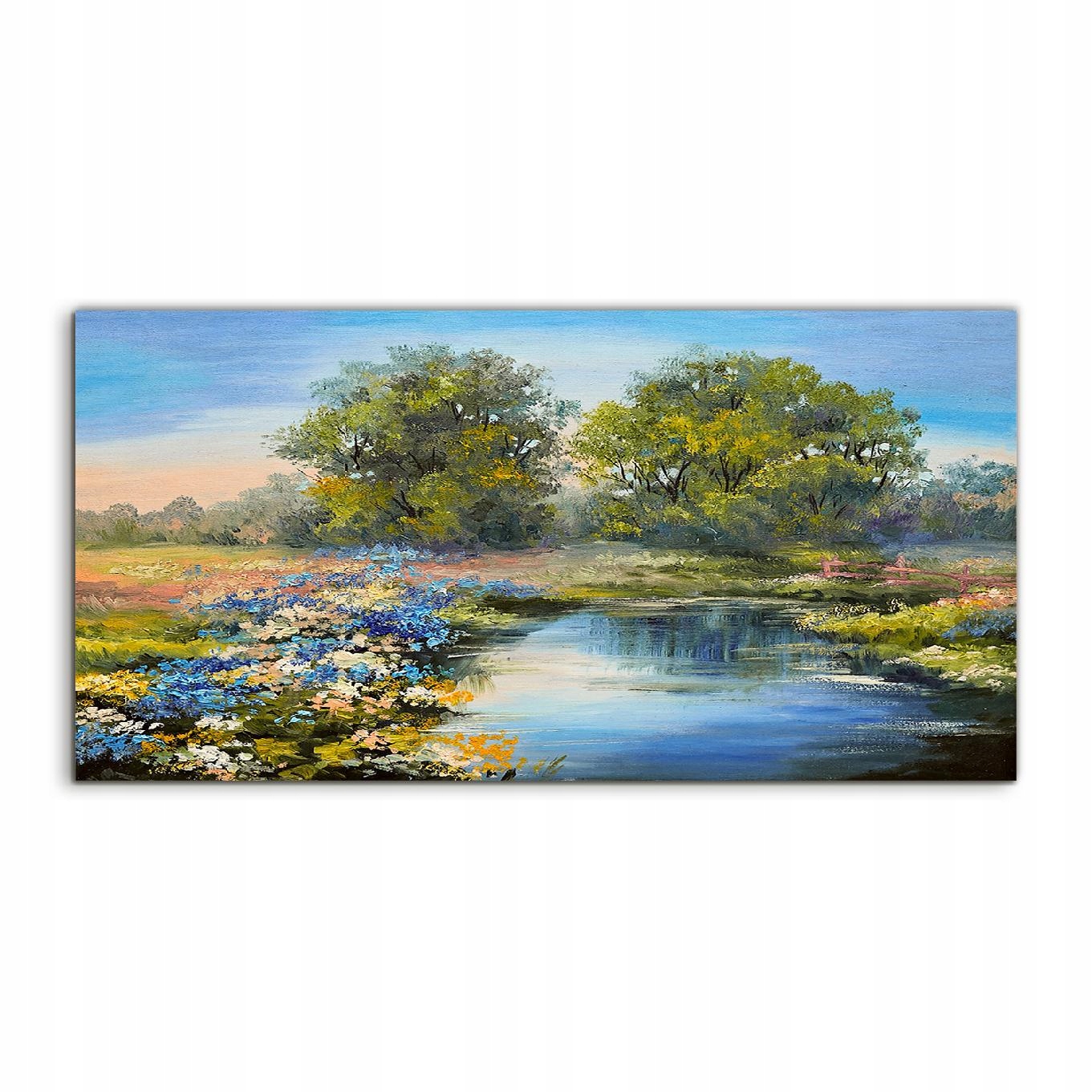 Akrylový obraz 100x50 ako darček Rieka Les Krajina