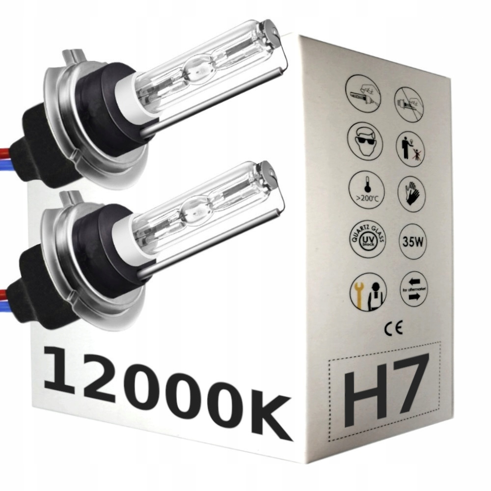 

2x Palnik H7 12000K Żarnik Xenon Metalowy Kołnierz