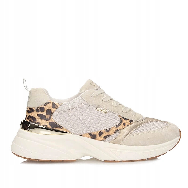 Dámské tenisky Liu Jo BA6049PX884S3991 LJ01 09 béžové s leopardím vzorem