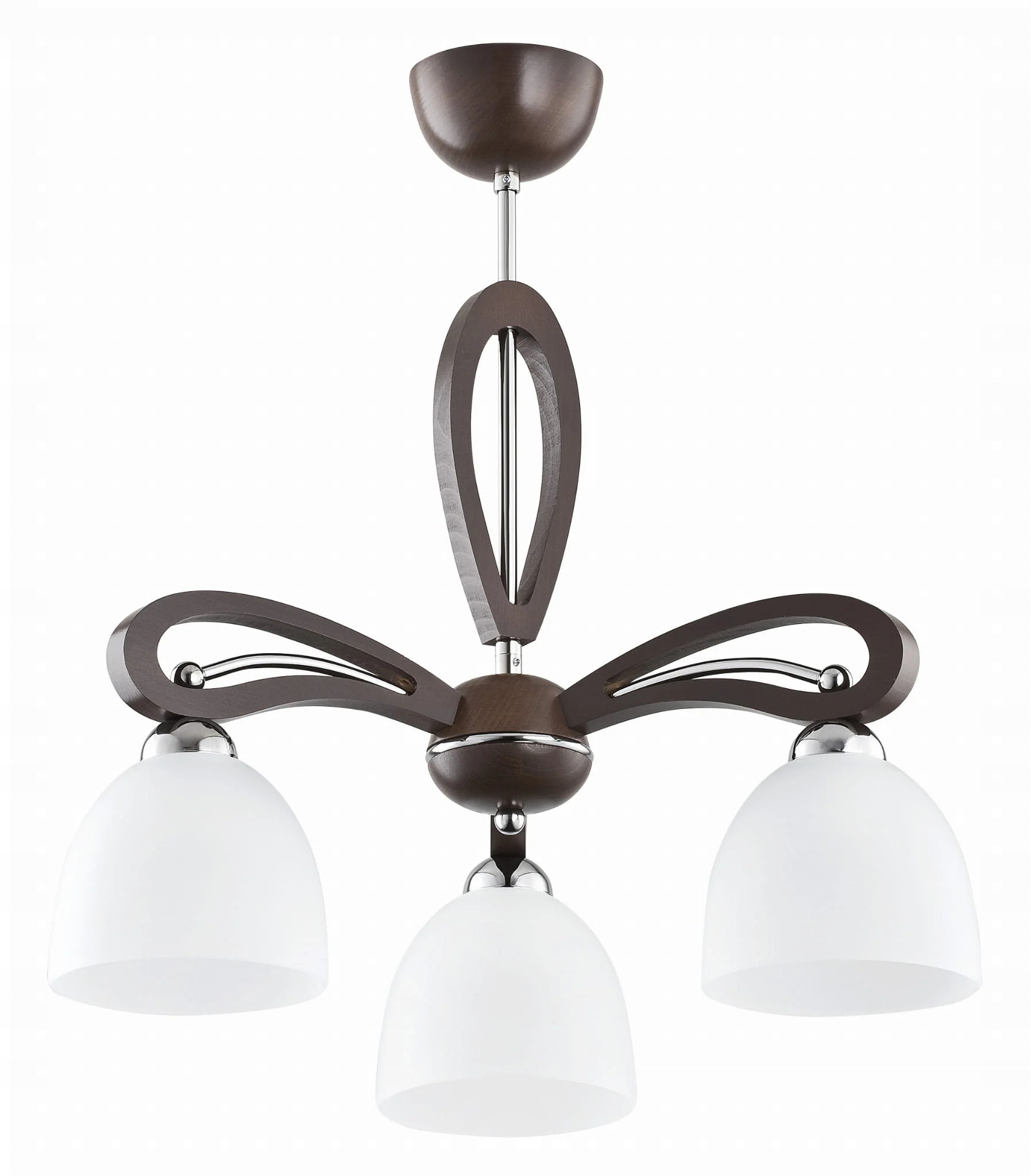 Lustr Alfa Gracja Vigo 3x60W, chrom/bílá/hnědá, E27