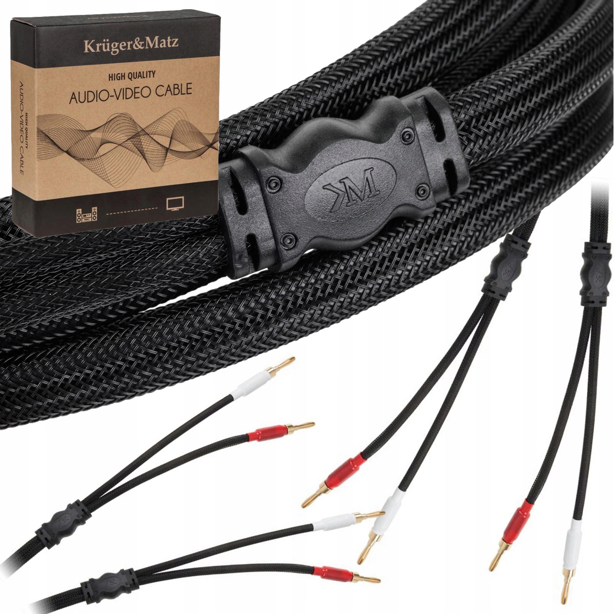 Kruger&Matz Sada Kabelů Pro Stereo Kabely 2x3 m