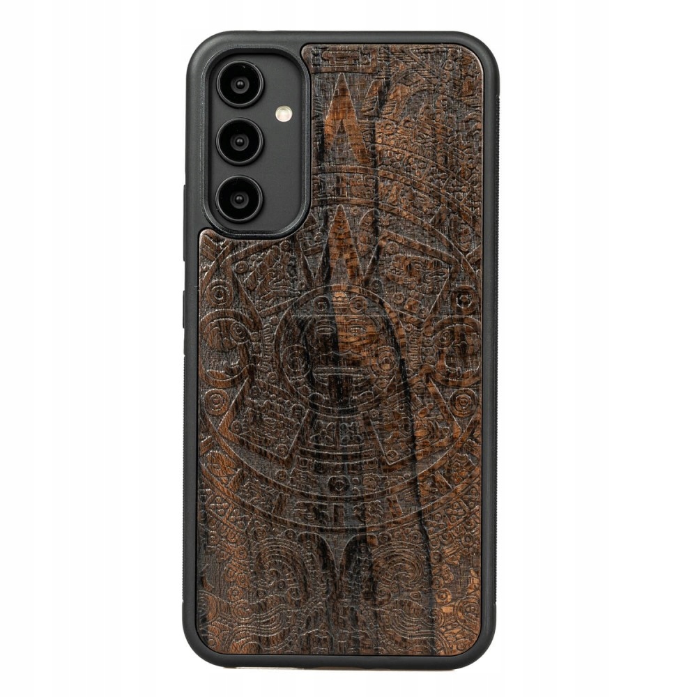 Drewniane Etui Bewood na Samsung Galaxy A34 5G Kalendarz Aztecki Ziricote