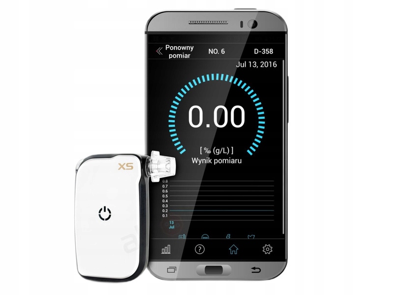 Alkomat ALCOFORCE XS Bluetooth Biały