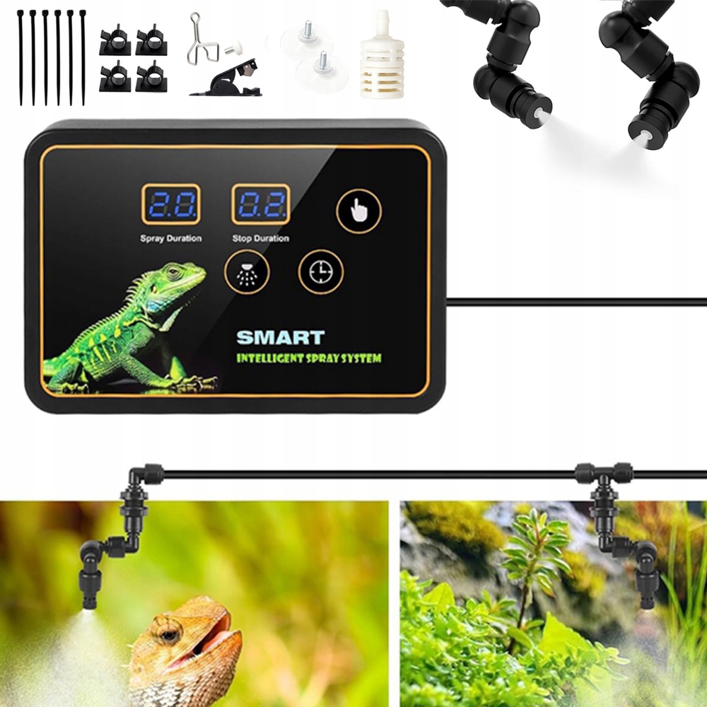Levně Zavlažovač Do Terária Pro Plazy S Časovačem A 2 Tryskami 360° Systém