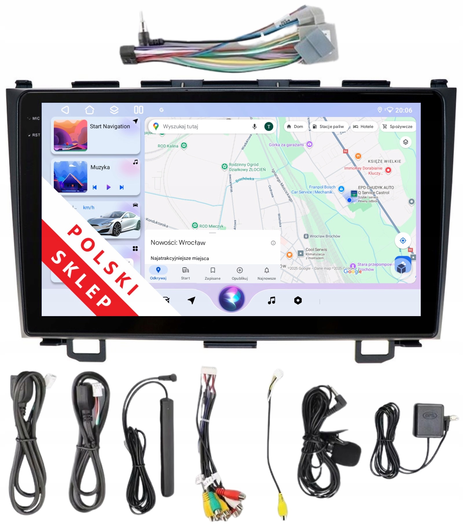 Navigácia Rádio 2DIN Android Honda Cr-v Crv 3 III 6/128 Gb Dsp Carplay S662