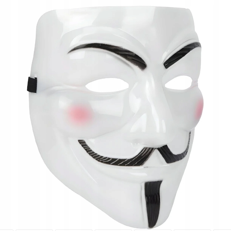 MASKA ANONYMOUS Maska na twarz Fotobudka Karnawał Urodziny Marka bez marki