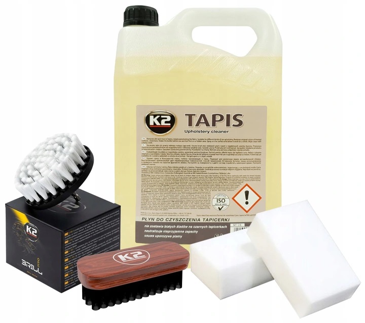 

K2 Zestaw Do Prania Tapicerki Tapis Szczotki Gąbki