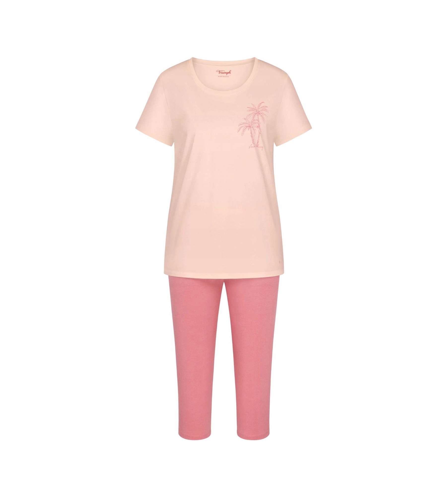 Dámské pyžamo Triumph Krátký rukáv Sets Pk Capri X 03 Meruňková M019 40 Růžo