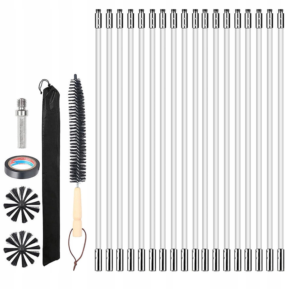 Kartáč na kotle, kartáč na kamna, kartáč na komín, sada kartáčů