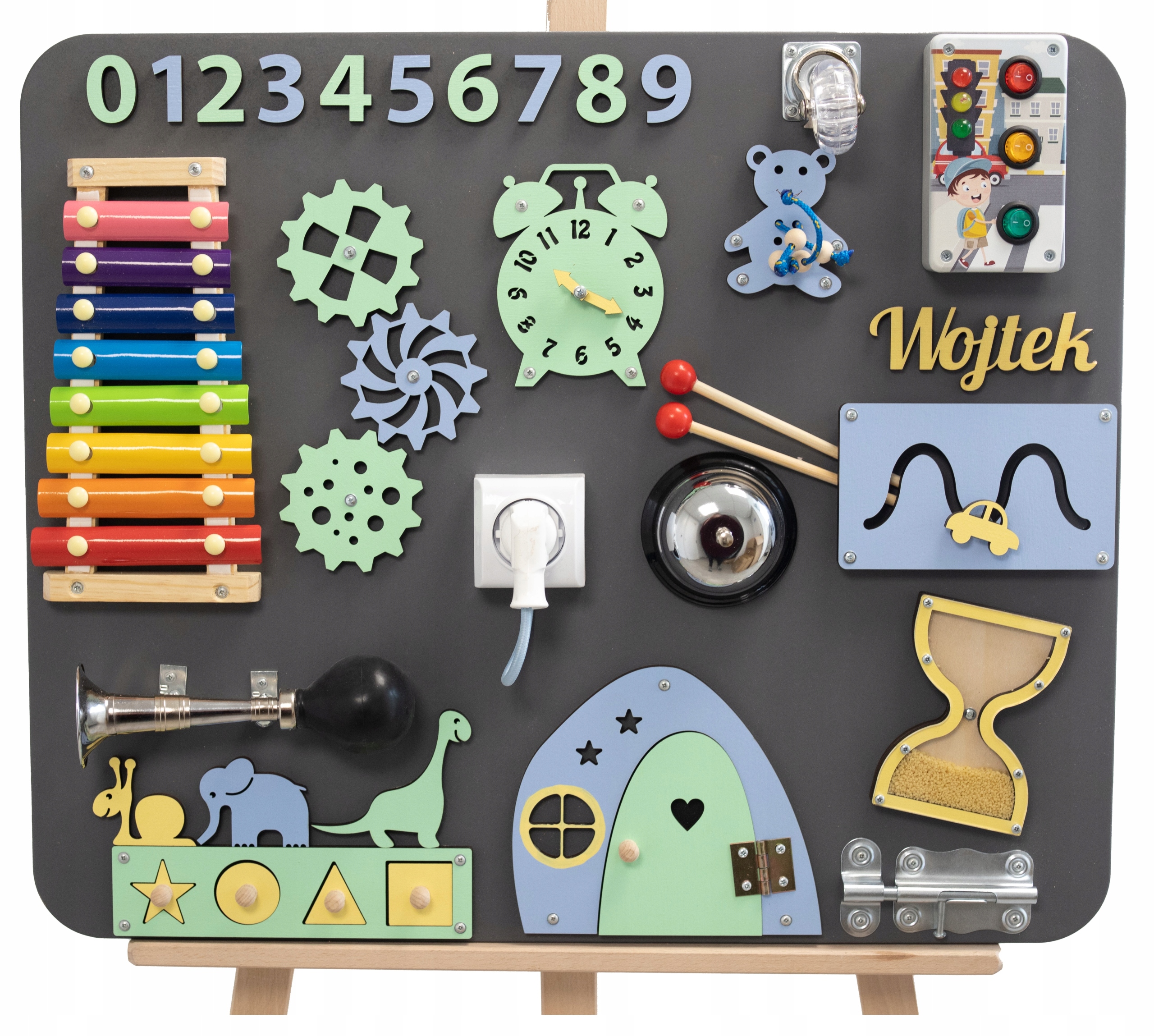 

Tablica manipulacyjna sensoryczna Montessori