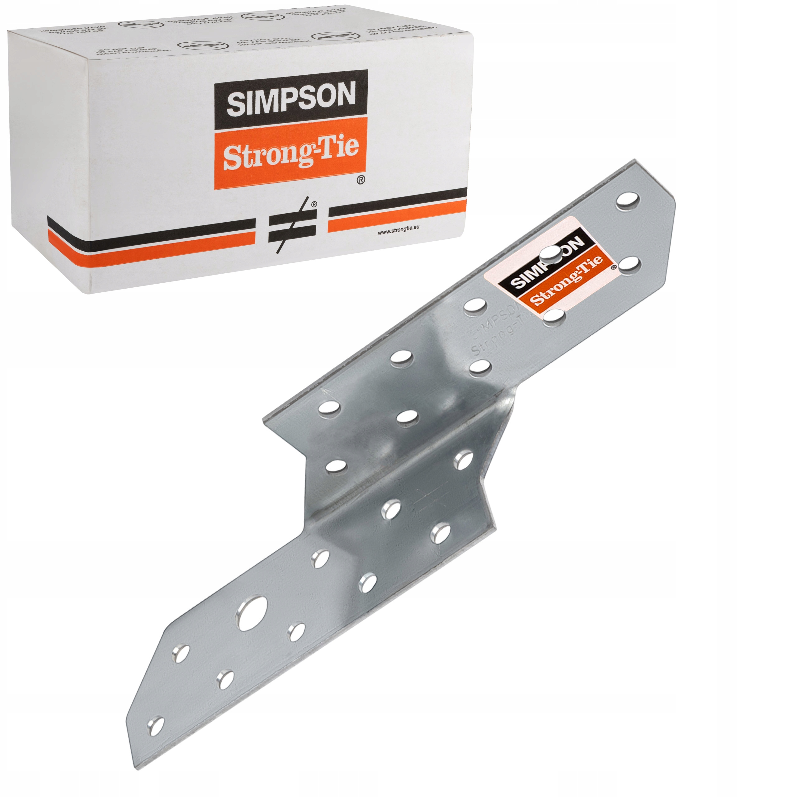 Krokvové tesárske spojky 170 mm 2 mm 100 ks Pravé Simpson SPF170R