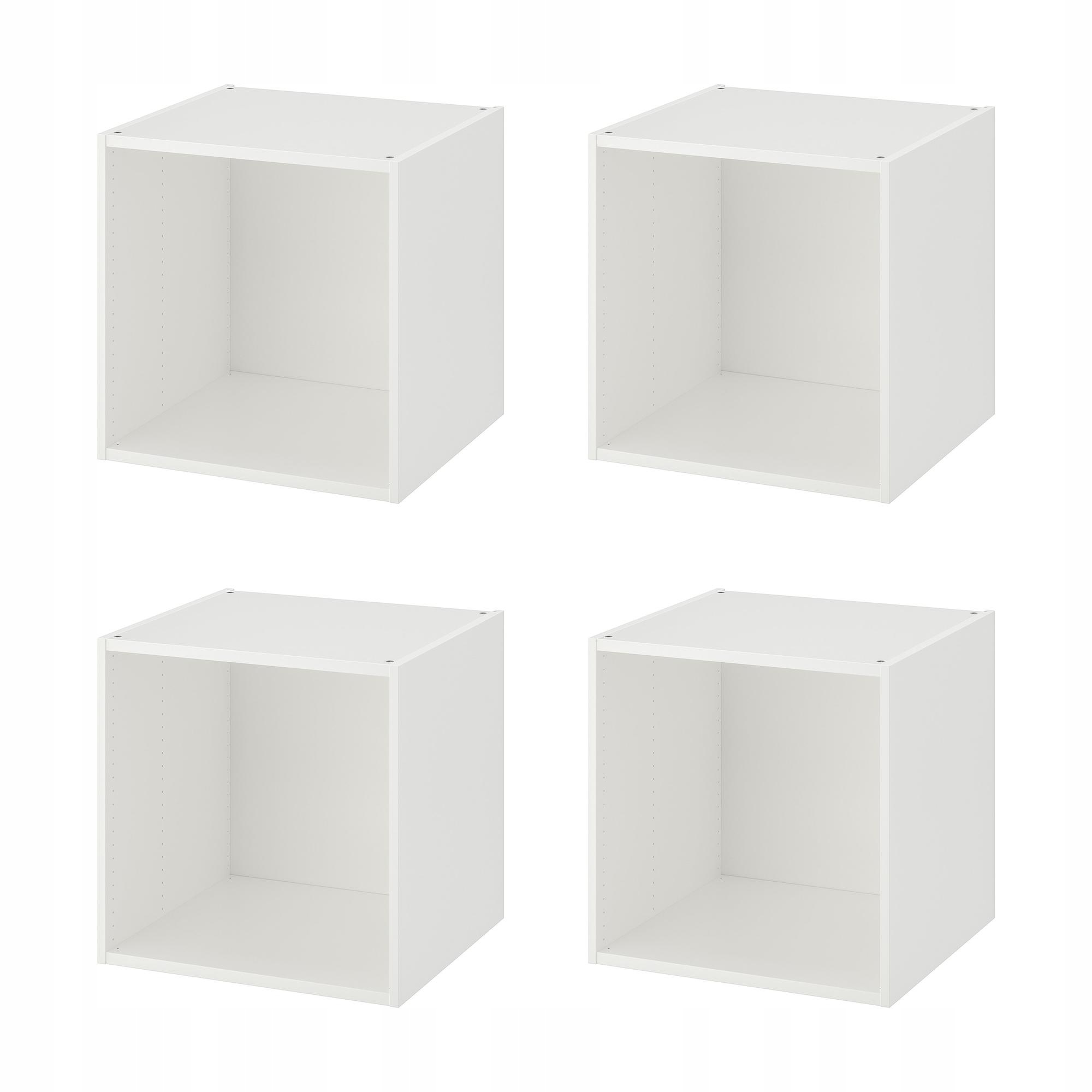 4 szt. Obudowa Platsa Biała 60x55x60 cm Idealna do Małych Pomieszczeń
