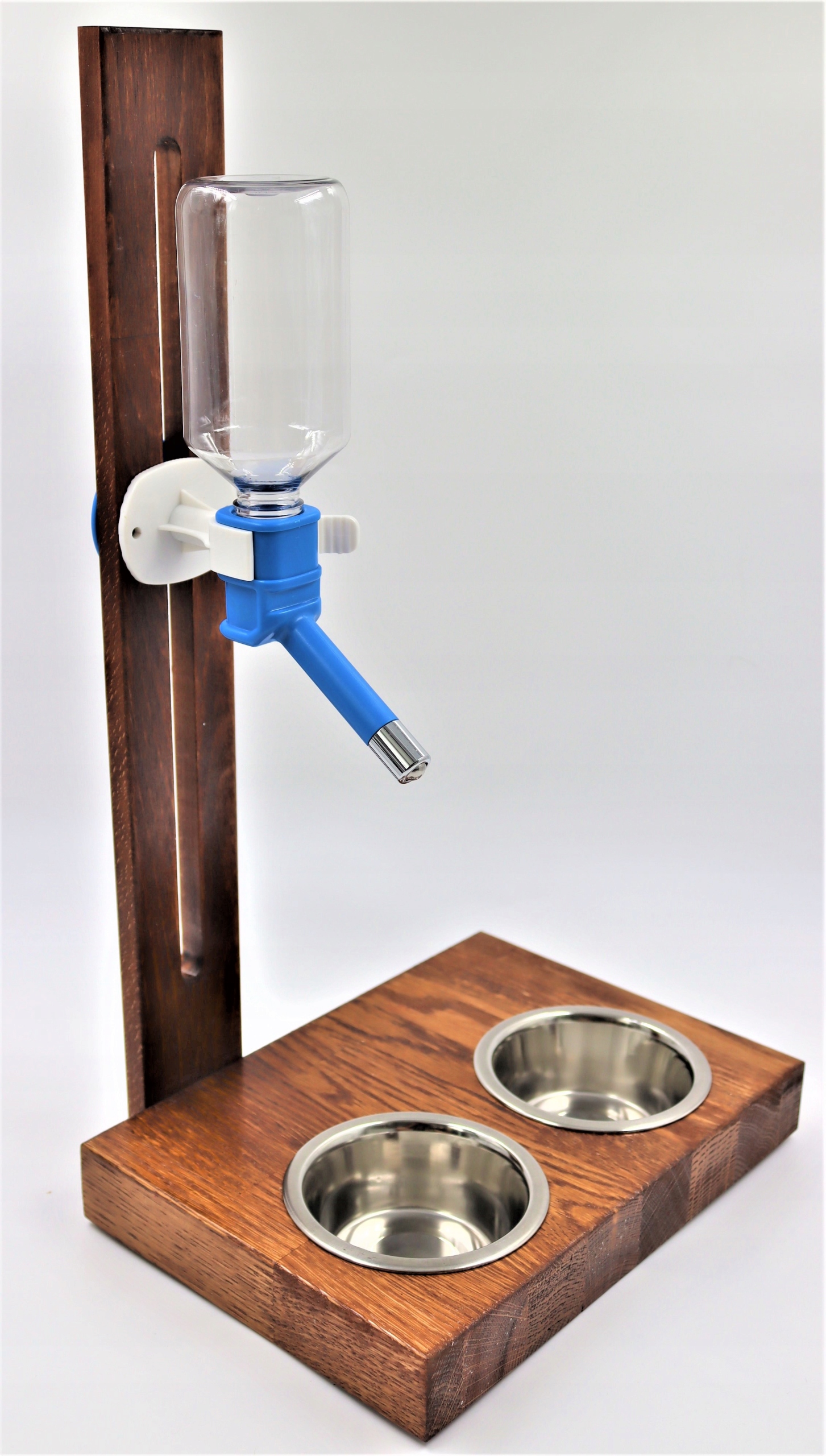 Levně Tmavé krmítko Stojan Miska Láhev pro psa kočku