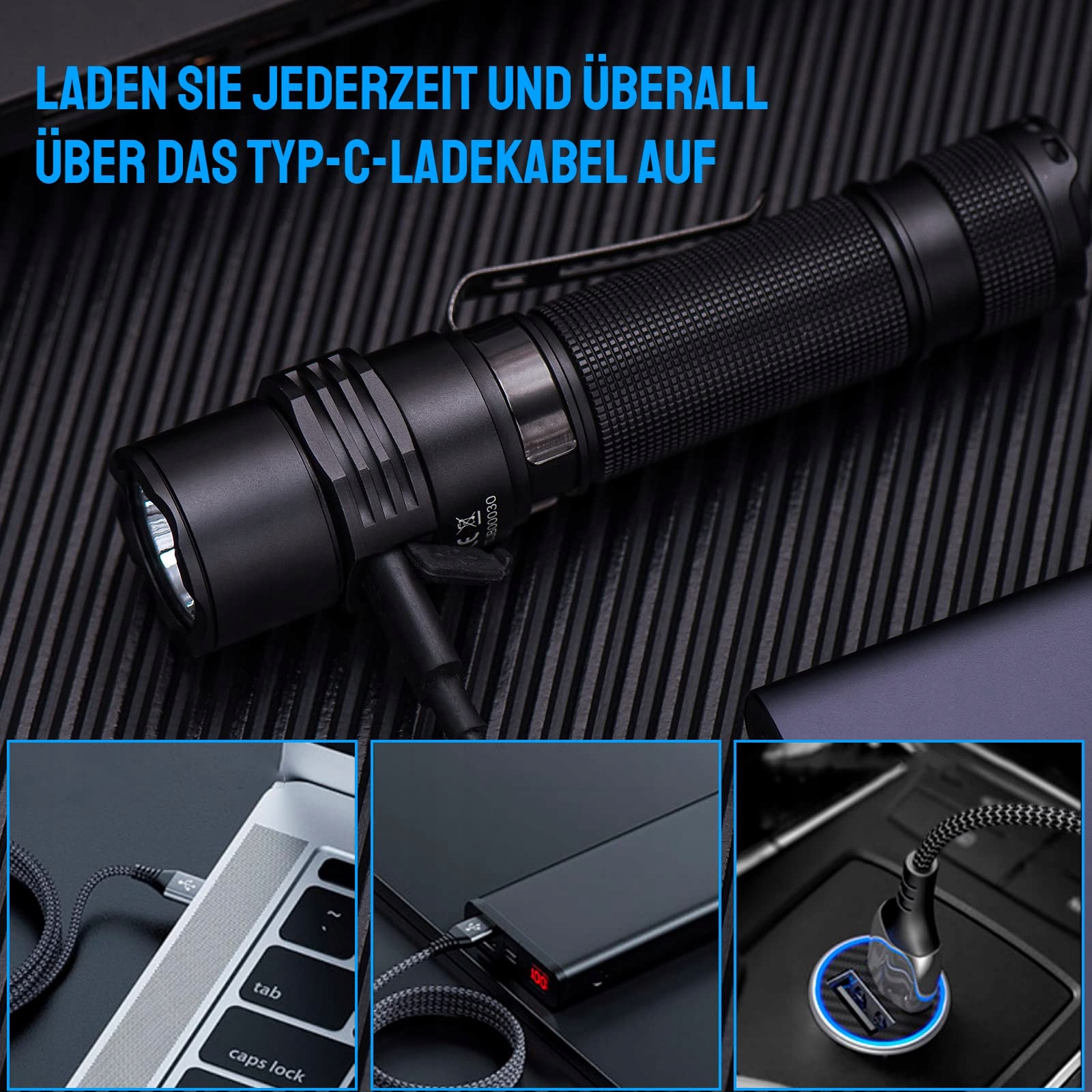 TRUSTFIRE T11R LED Latarka 1800 Lumen USB Ladowanie 5 Trybów IP68 — miniatura 7