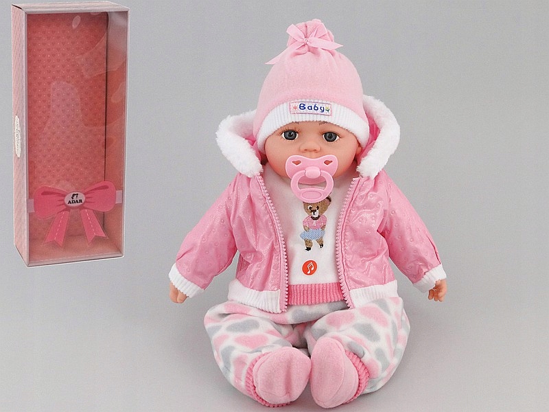

Bobas Lalka 45cm MÓWI,ŚPIEWA+smoczek+lux opakowana