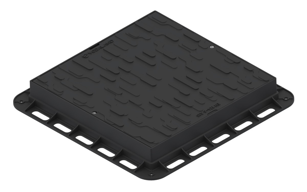 Kryt Zahradního Poklopu Plastový Čtvercový Pp 600x600 A15 černý