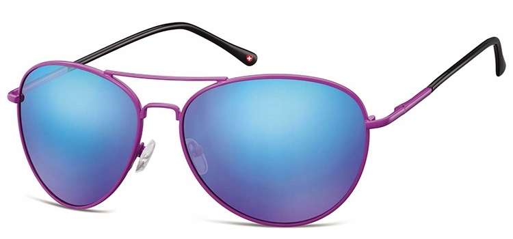 

Pilotki Fiolet Okulary Lustrzanki Aviatory Damskie