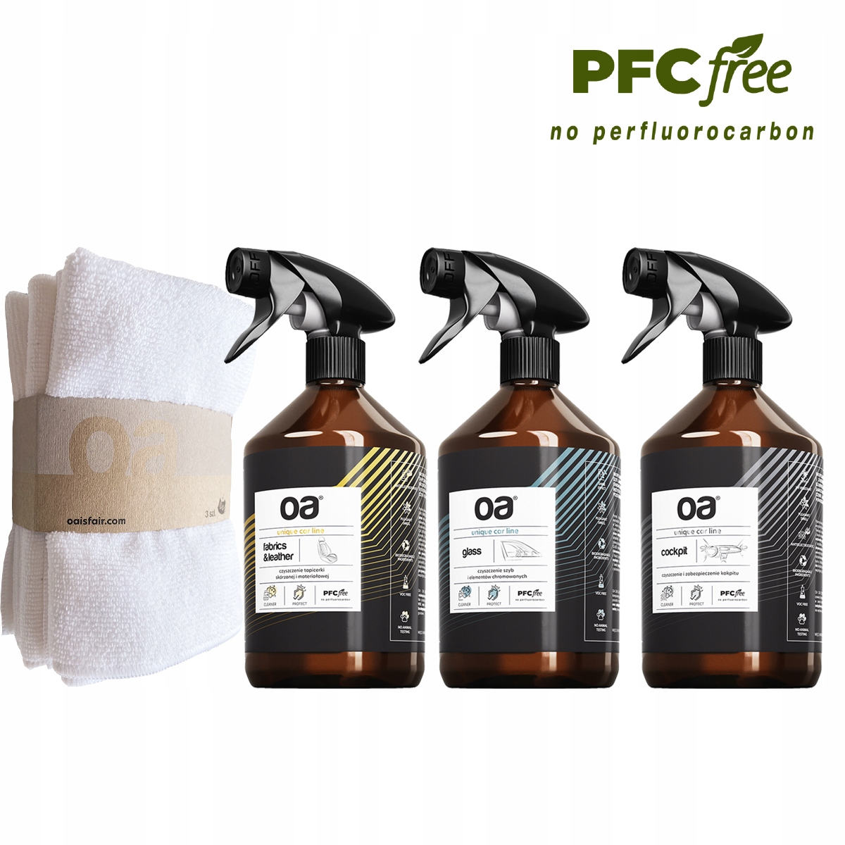ZESTAW 3 PREPARATOW OA 3x 500 ml MICROFIBRA 3szt
