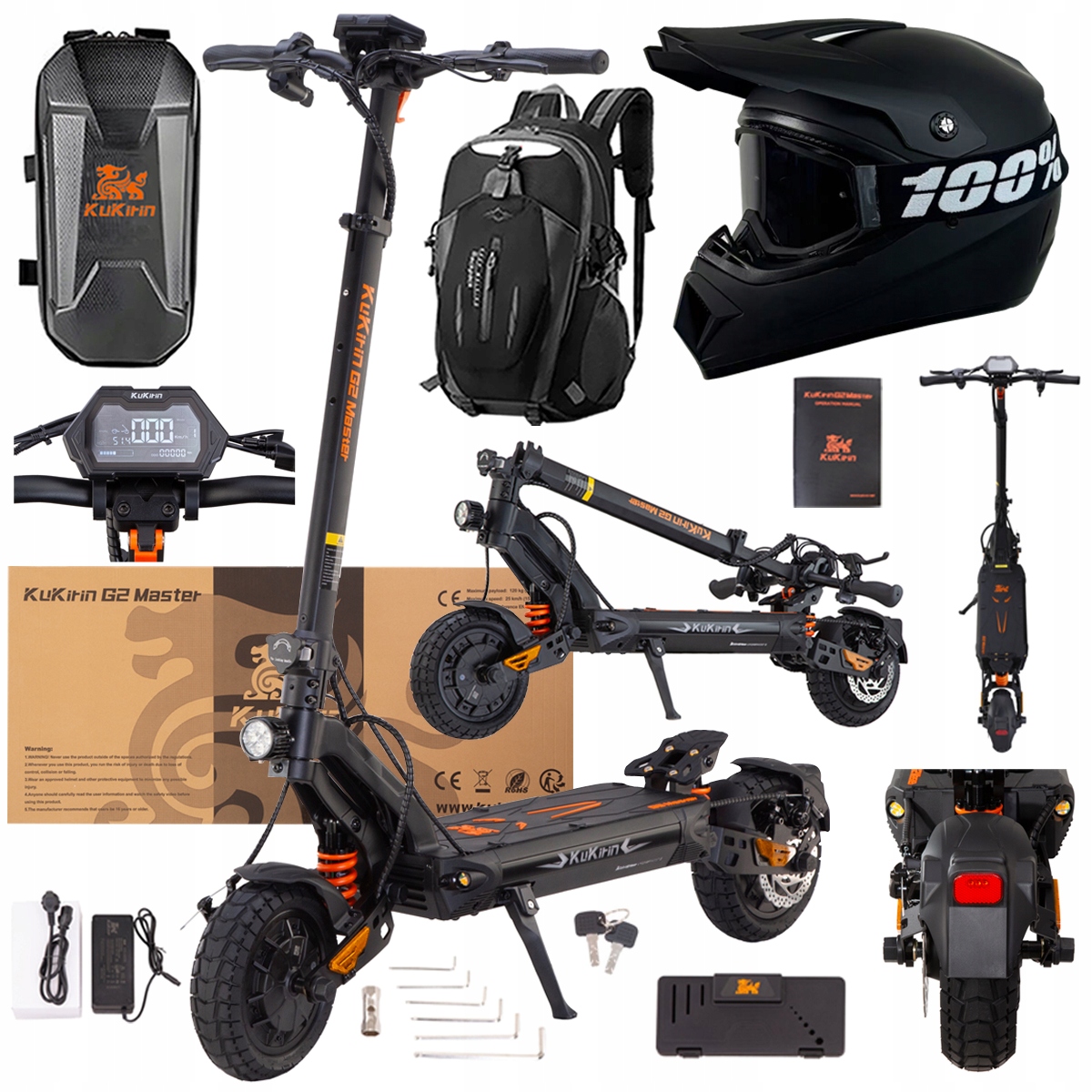 Kukirin G2 Master elektrické vozidlo 2000W 52V 20.8AH 70KM 60KM/H +Dárek