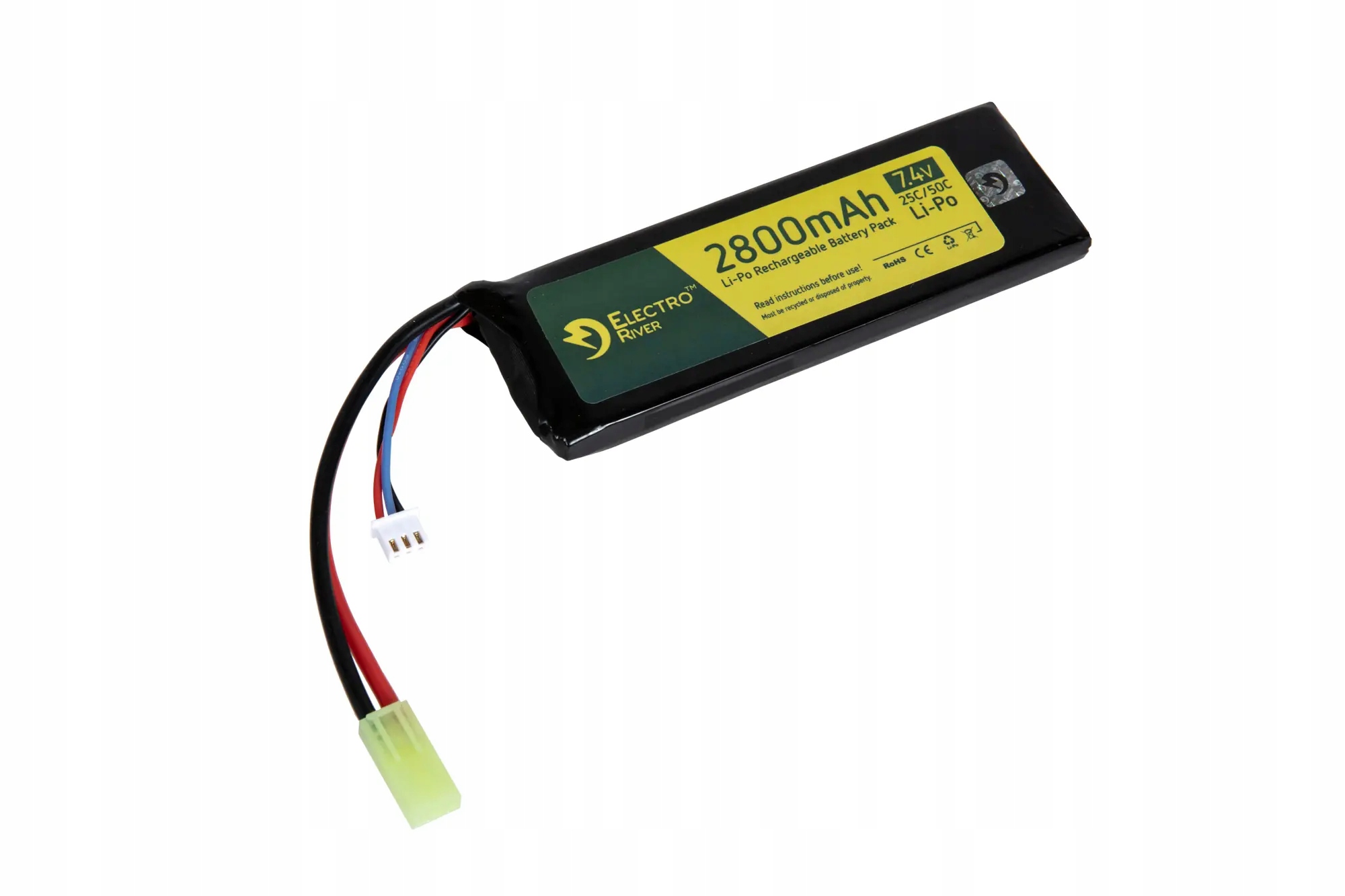 Akumulator Bateria LiPo Li-Po 7,4v 2800mAh Ak M4 G36 M14 M16 Pakiet