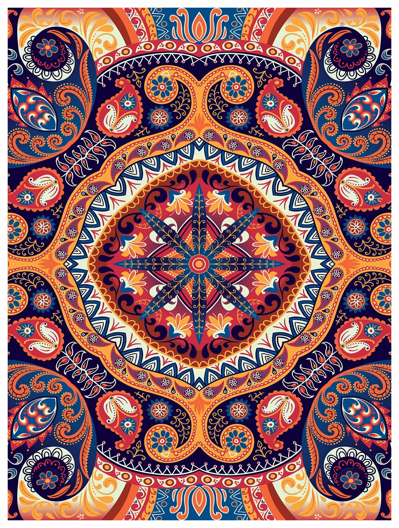 Fototapeta Orientální vzory mandaly paisley etno geometrie 206x275 lepidlo