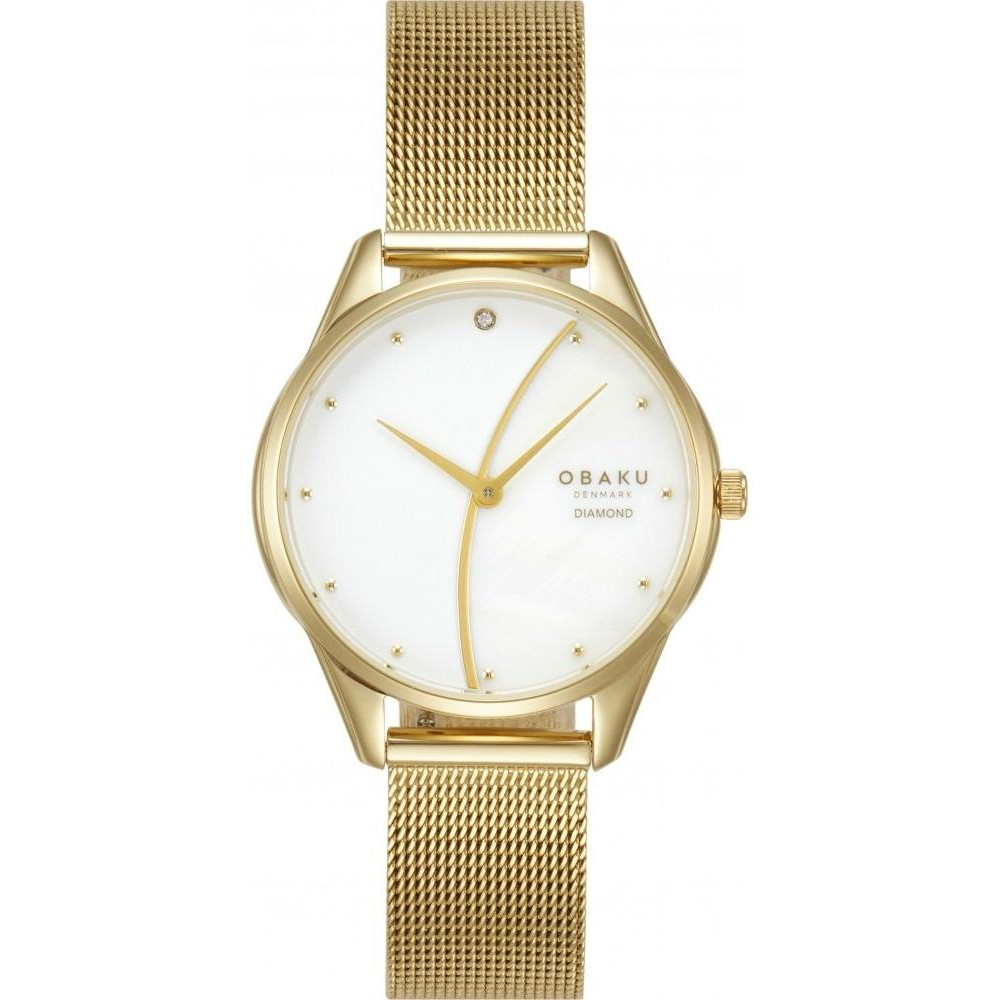 Dámské hodinky Obaku Denmark V297LXGXMG-DWW zlaté