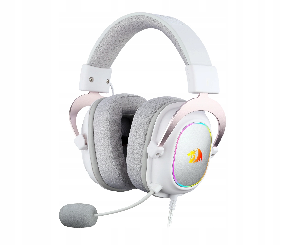 Słuchawki gamingowe nauszne Redragon H510 Zeus-X Rgb Usb mikrofon 7.1 Białe