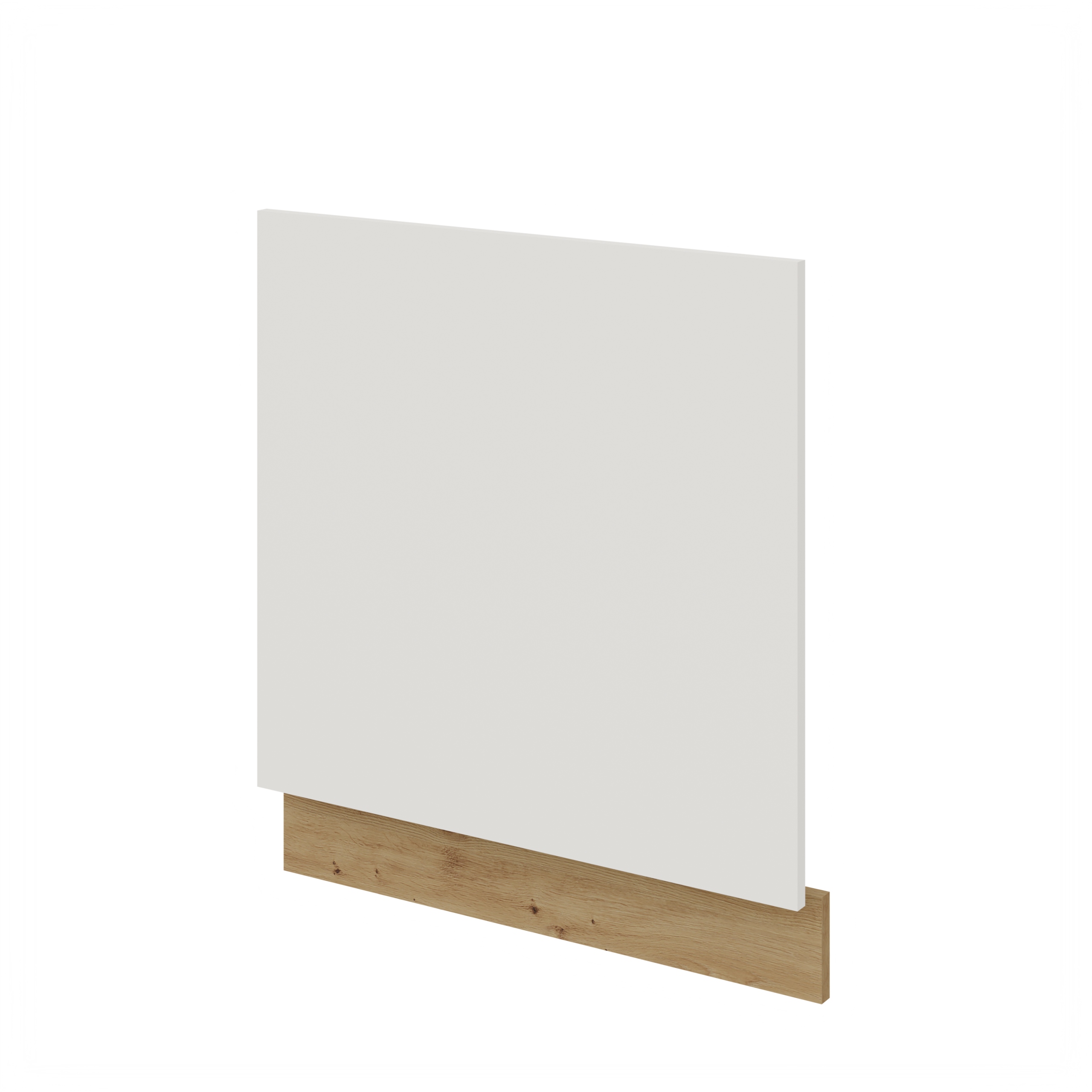 Přední část pro vestavnou myčku nádobí 60, panel pro vestavbu 570 x 596 mm Bílý Artisan