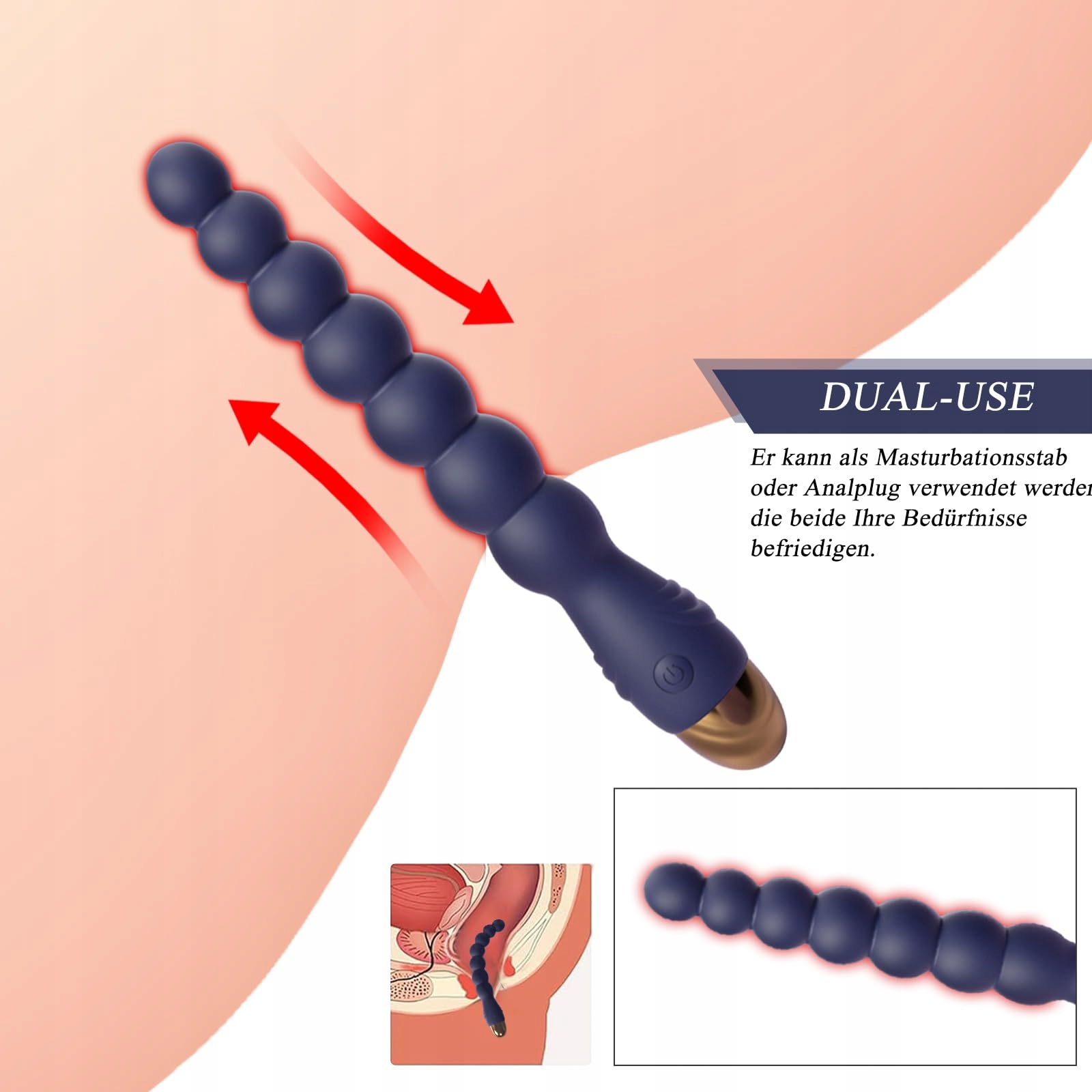 BDSMYEE Wibrator Analny 7 Kul Prostata Stymulacja Zabawki Erotyczne Dla Par — miniatura 6