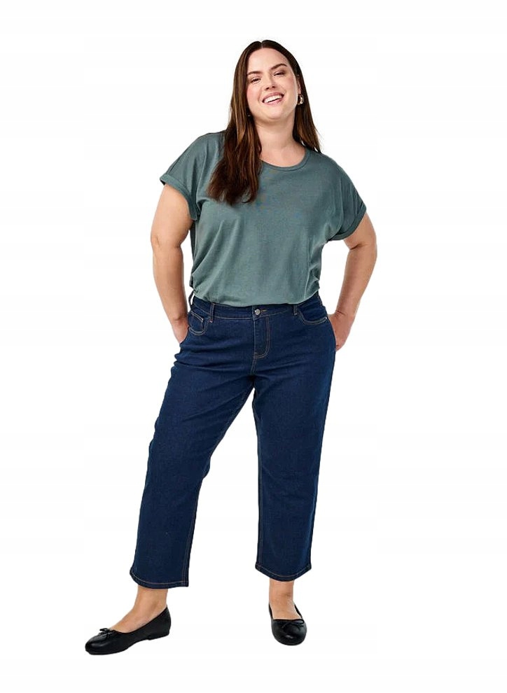 Zizzi Tmavé Džíny Kalhoty Rovné Nohavice 996C 54