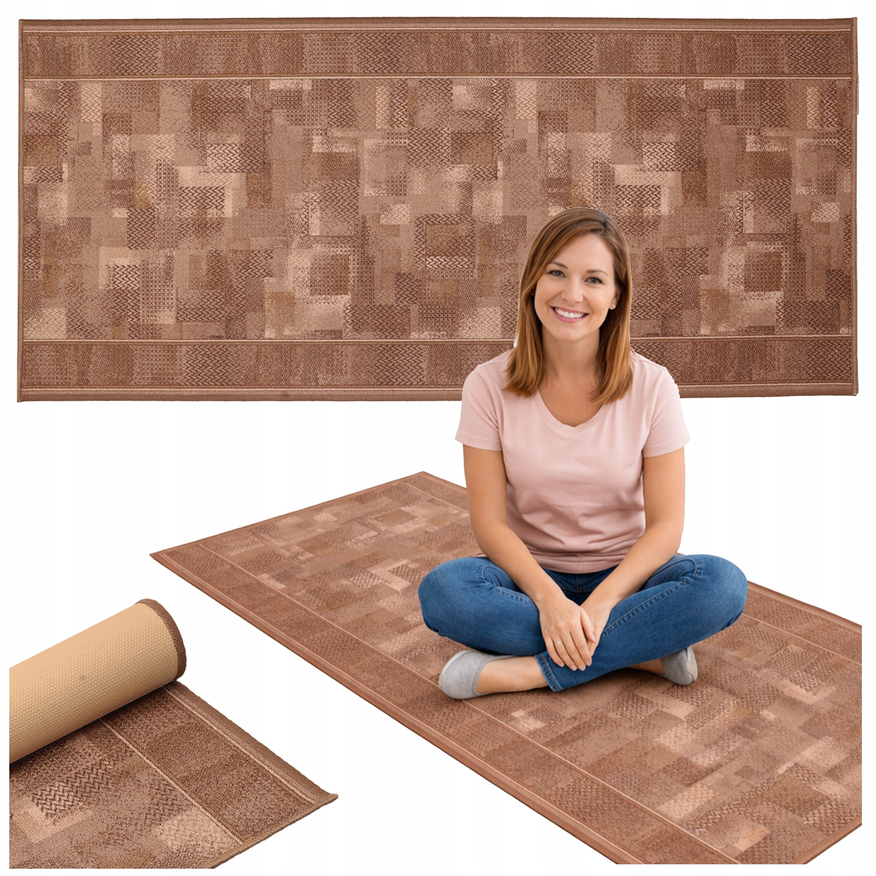 Koberec Běhoun koberec do chodby předsíně haly 80x220 protiskluzový obšitý