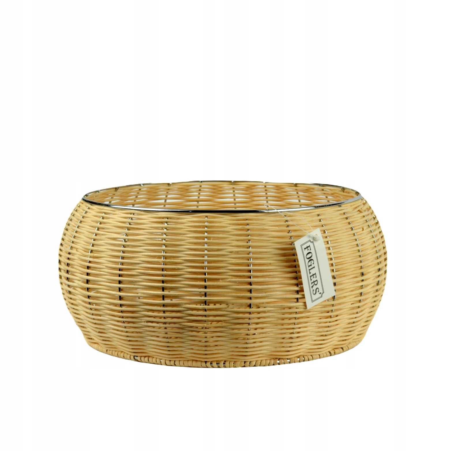 KOSZYK RATTANOWY OKRĄGŁY NA KOSMETYKI DO ŁAZIENKI