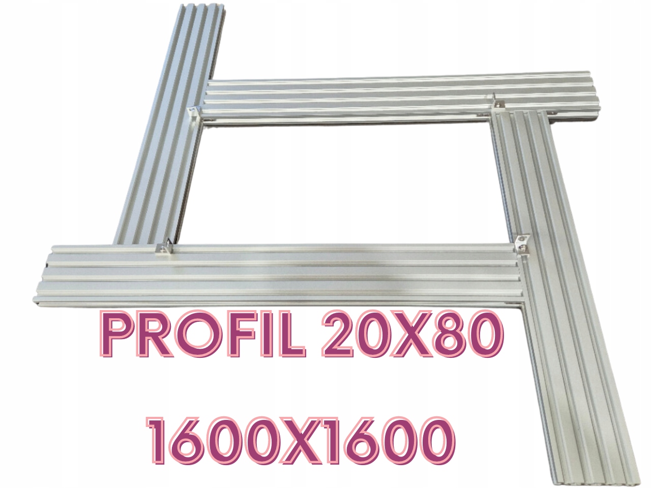 Uniwersalny regulowany szablon do frezowania 1600x1600mm z profila 20x80