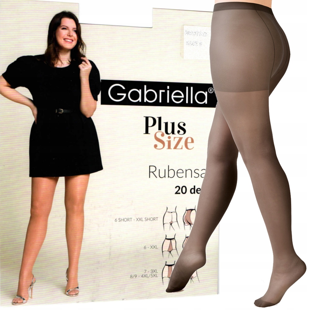 

Gabriella Rajstopy Plus Size Rubensa r. 8/9 nero