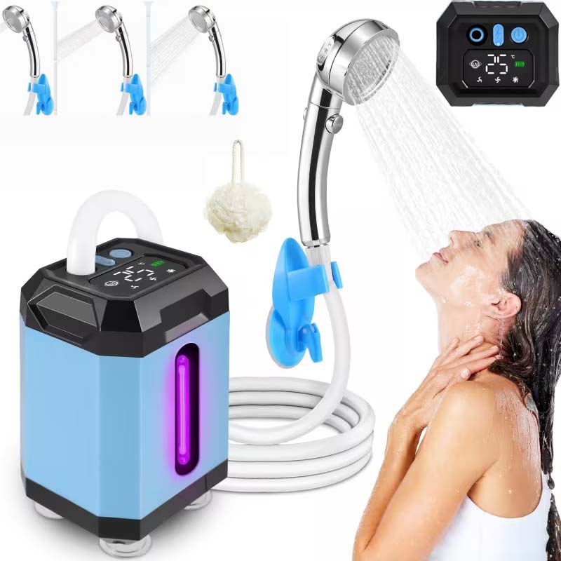 Kempingová Turistická Sprcha Usb Elektrická Pumpa Akumulátor S Uv Lampou