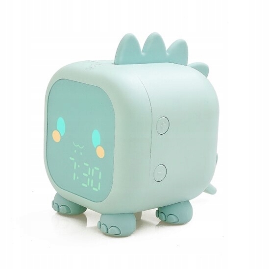 BUDZIK DZIECIĘCY DINOZAUR ZEGAR DLA DZIECI LED